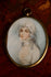 Antique French parisian 1900 Miniature portrait painting aristocratic lady