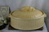Dutch 1950's Petrus regout marked Ceramic pie pasty oven rabbit dish yellow