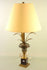 French Vintage 1960 Brass leaves table lamp mid-century vintage