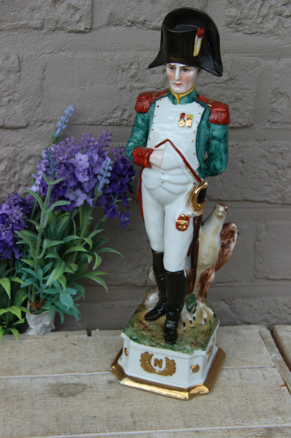 Capodimonte porcelain napoleon figurine statue eagle officer army