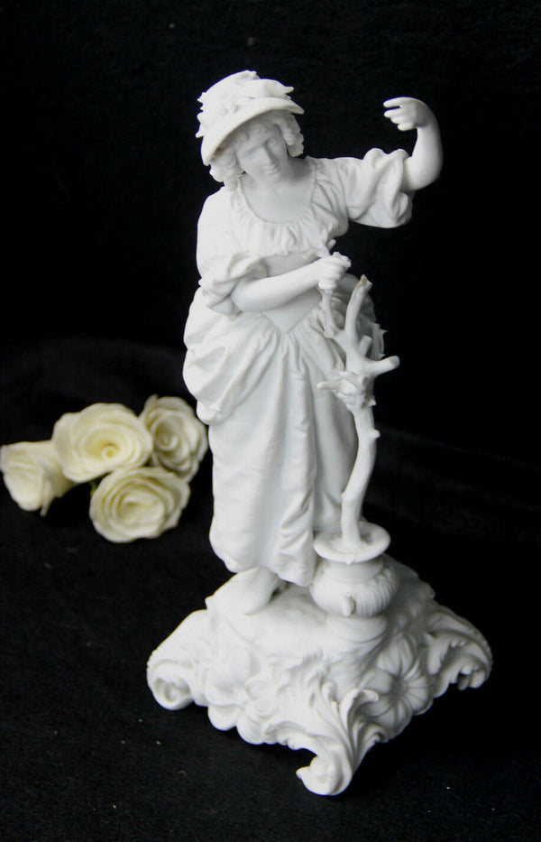 French  Bisque porcelain lady figurine statue