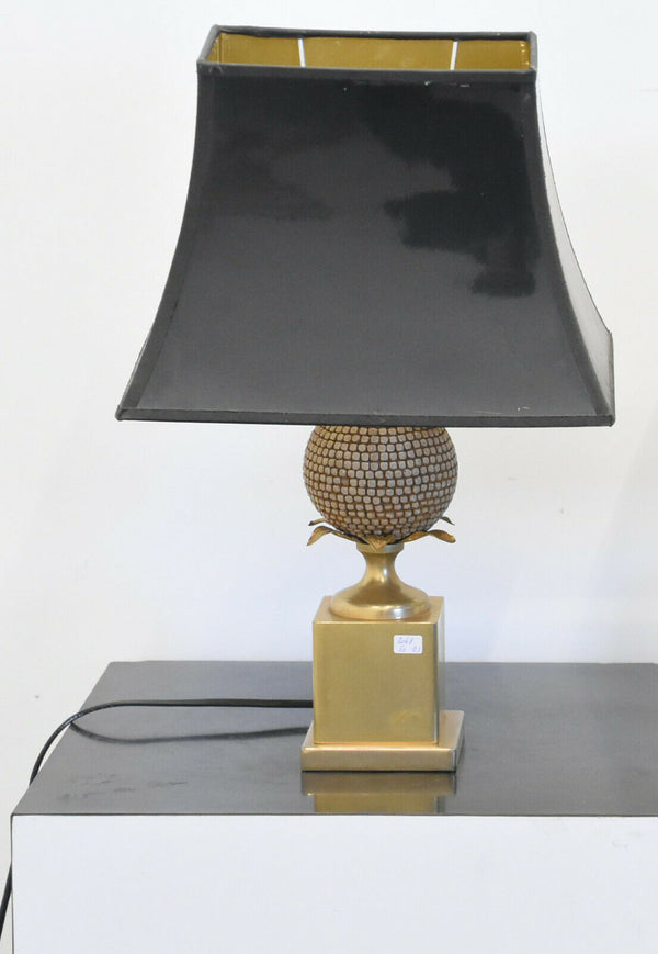 Mid Century French 1970 Egg Floral table lamp attr. maison jansen