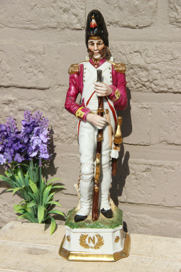 Italian capodimonte porcelain napoleon officer soldier figurine statue