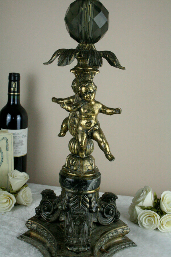 Gorgeous XL Antique French putti angels Lamp 1935