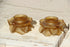 PAIR antique French glass paste amber  tulip replacement shades chandelier