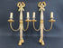 huge pair italian Maison chelini Wood Carved Louis XVI wall sconces lights 1970