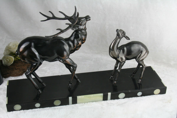 ART deco Spelter bronze Deer statue sculpture French