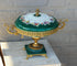 Vintage Porcelain floral centerpiece Bowl lidded lion paws 1970