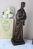 Antique Religious Figurine wood carved nun lady statue