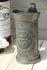 Antique 18thc very old FLEMISH pewter jug marked gothic castle animal