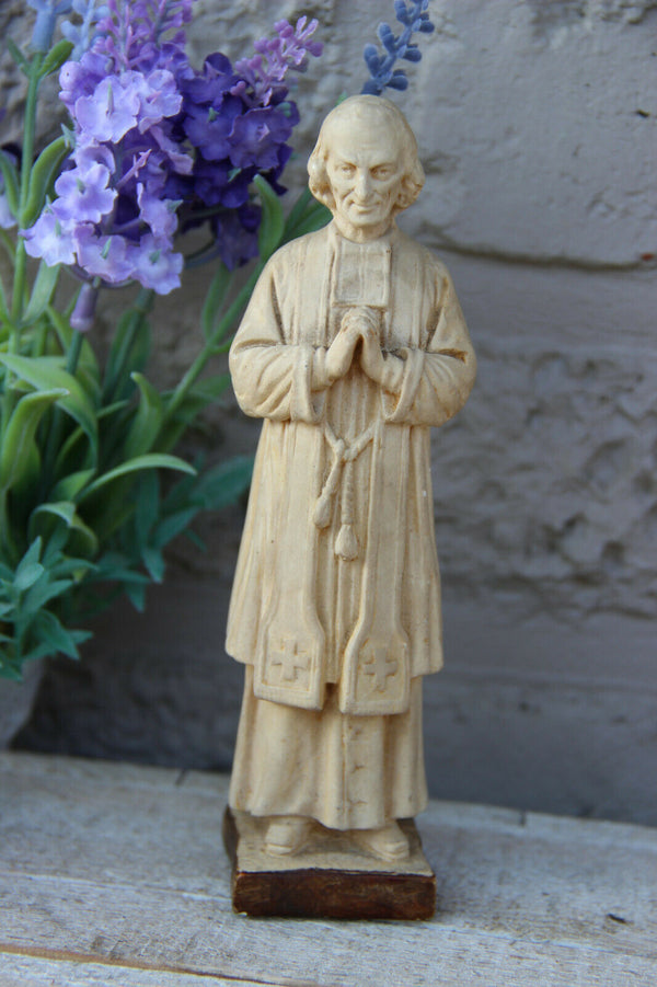 Antique French religious statue figurine saint john vianney priest