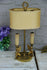 Antique French Bouillotte Empire bronze sphinx Caryatid table lamp