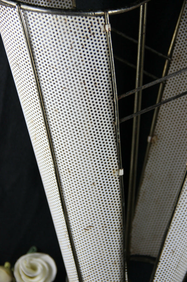 RETRO MATEGOT perforated metal White Bakelite umbrella stand holder