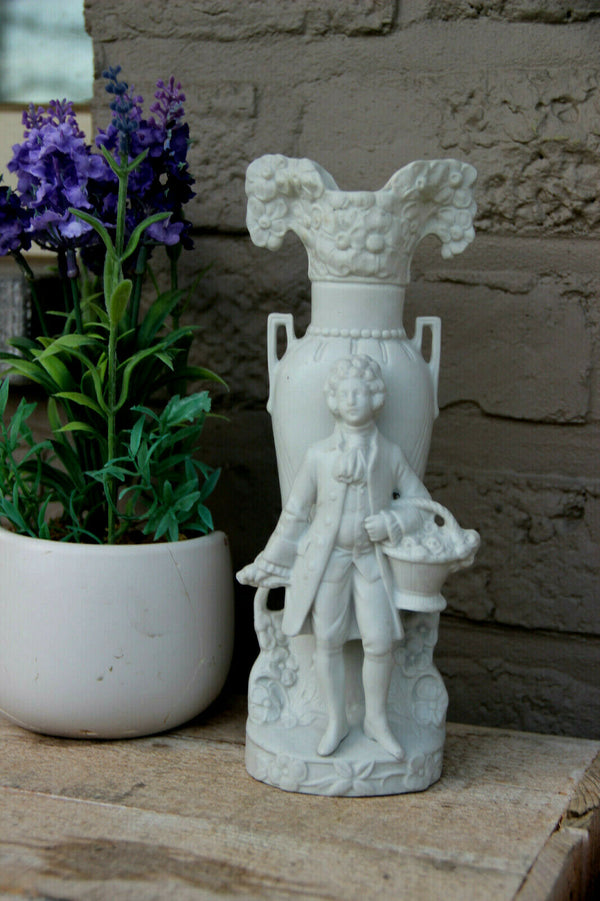 Antique French bisque porcelain Vase figurine