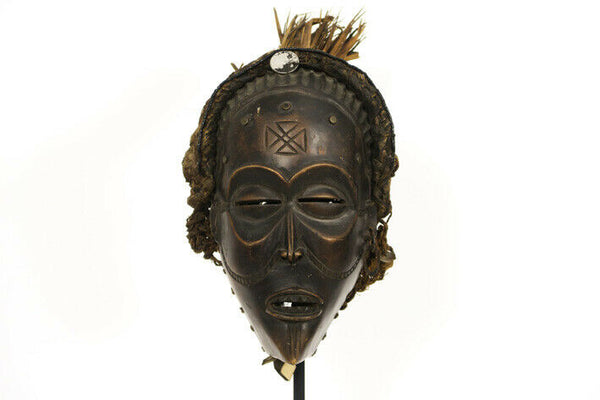 Chowke African Wood carved mask  circa 1940-1950 on stand
