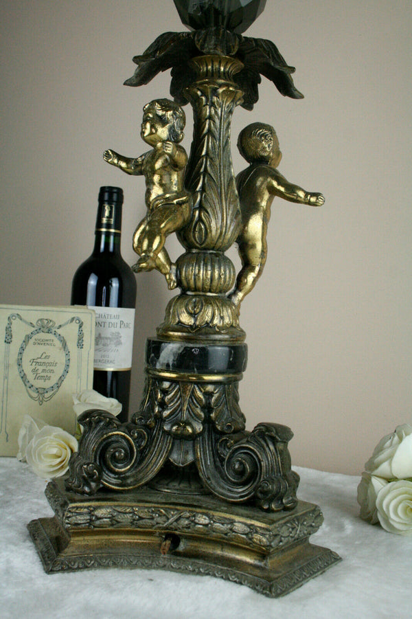 Gorgeous XL Antique French putti angels Lamp 1935