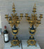 MAjestical PAIR Bronze Putti angels Candelabras candle holders