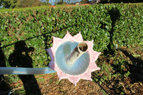 Murano Hand blown venetian italian chandelier replacement glass pink arm