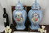 Antique pair French hand paint signed P bruny Vases in porcelain  floral decor