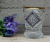 Vintage French crystal glass decor enamel Vase