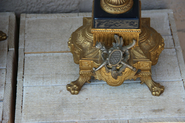 MAjestical PAIR Bronze Putti angels Candelabras candle holders