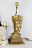 Vintage 70s Cast resin gold gilt Egypt pharao table lamp