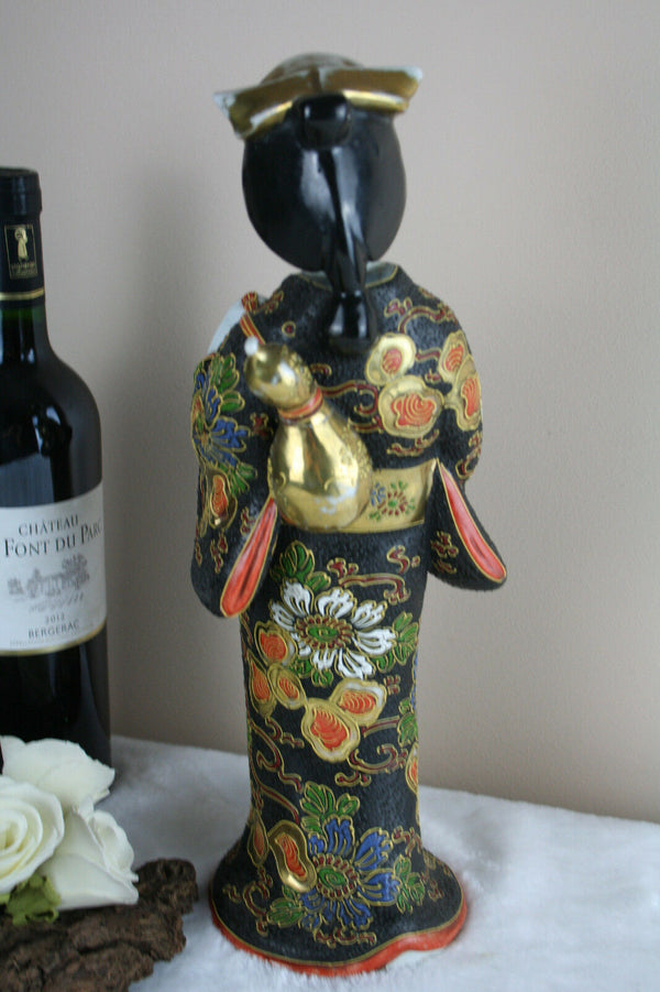 Japanese kutani cloisonne geisha figurine 1950 marked
