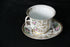 antique vieux paris porcelain tea coffee cup plate with text