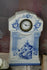1960 Belgian Blue white pottery delft motif mantel clock marked