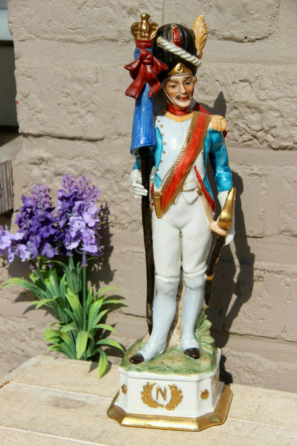 Italian capodimonte porcelain napoleon officer soldier figurine statue