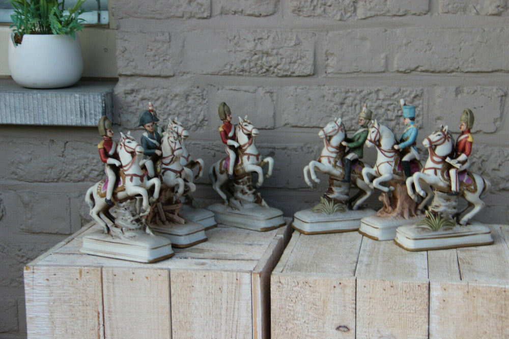 SET 7 NApoleon officer soldier on horse Figurines statues