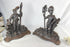 PAIR XXL Cast iron Officers soldiers Figural fireplace andirons firedogs France