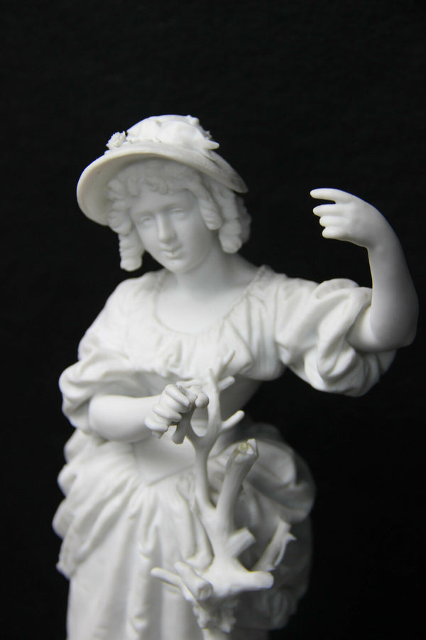 French  Bisque porcelain lady figurine statue