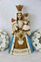 Antique Flemish OLV BOOM Madonna religious statue figurine Chalkware Rare