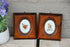 PAIR vintage French limoges porcelain medaillon plaques birds framed