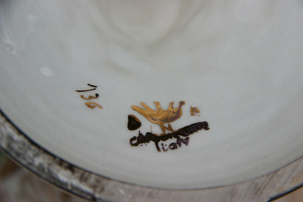 Huge Rare italian capodimonte marked porcelain Vase putti nymph scene