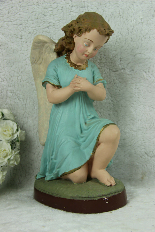 Italian Religious plaster polychrome Angel figurine statue