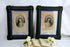 PAIRE FRENCH 19th c portraits Mary JEsus latin text in its original frame wood