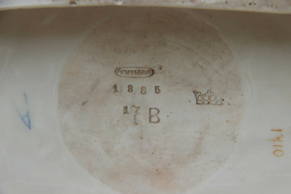 Rare XL Antique Amphora Marked pottery Group art nouveau planter vase