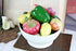 European antique Faience porcelain center piece bowl basket fruits vegetables