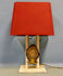 Mid century Agate Lamp marble base attr. Belgian willy daro 1970's