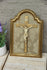 Antique French 19thc Religious crucifix christ framed cross