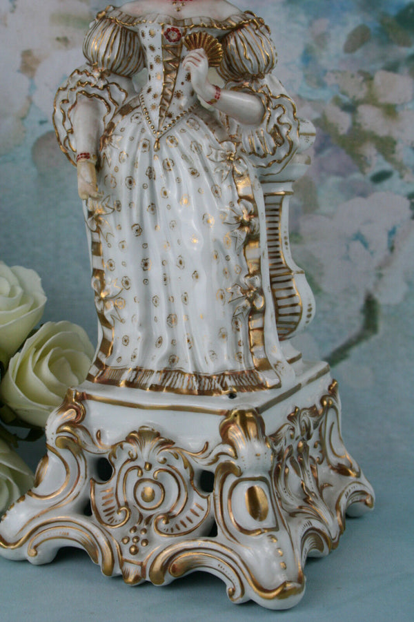 Rare Pair Vieux Paris vieux bruxelles  Porcelain Marquis MArquise figurines