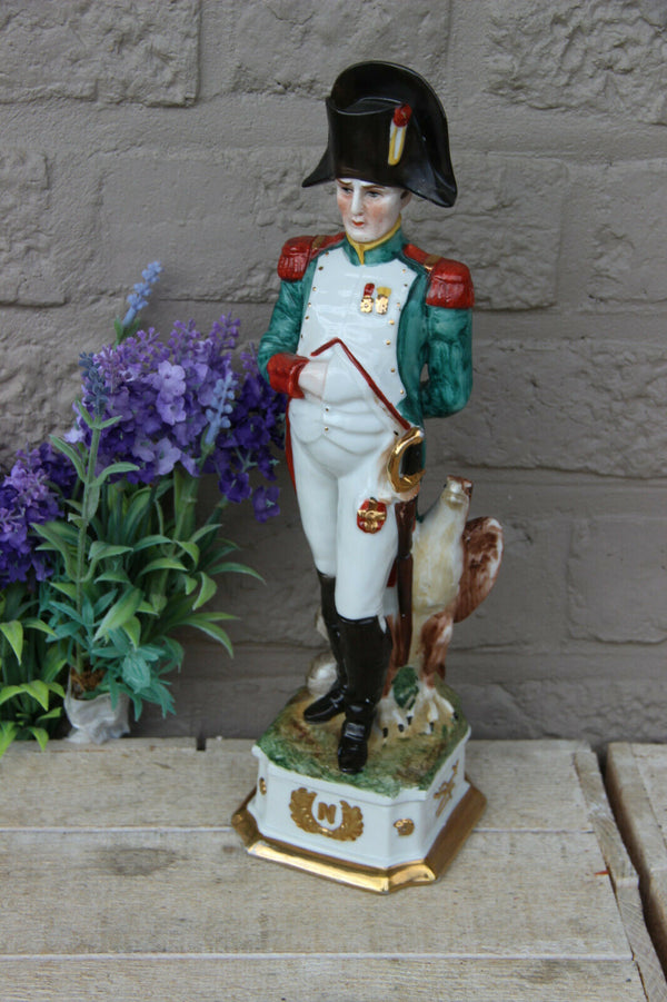 Capodimonte porcelain napoleon figurine statue eagle officer army