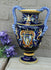French GIEN marked porcelain mythological faun putti scene Vase Scorpion claw
