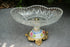 Italian capodimonte porcelain Crystal glass centerpiece bowl coupe