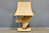 Modernist regency 1970 Table lamp stonecoral manner willy daro