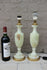 PAIR French vintage onyx marble table lamps 1960
