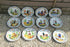 Set 12 plates months of the year Italian ceramic faience 1960 marked