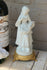 Italian vintage bisque porcelain lady figurine carrying grapes